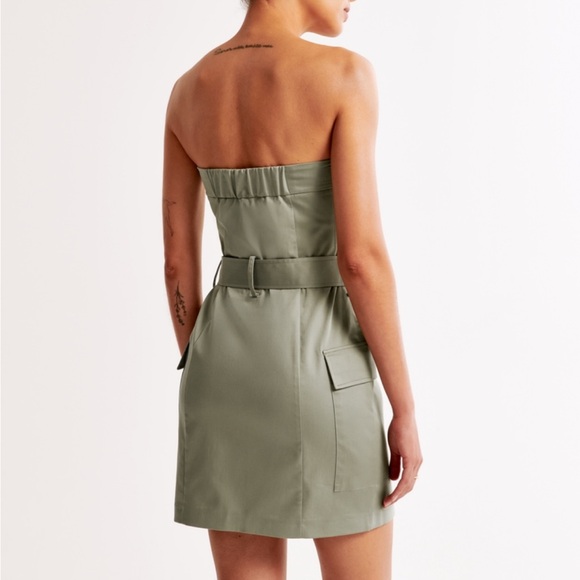 Abercrombie & Fitch Strapless Sage Green Dress - Picture 5 of 8